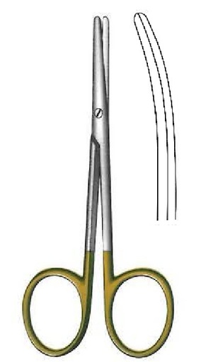 [IU-08335] Metzenbaum scissors, blunt, curved, TC Gold - length = 10 cm / 4"