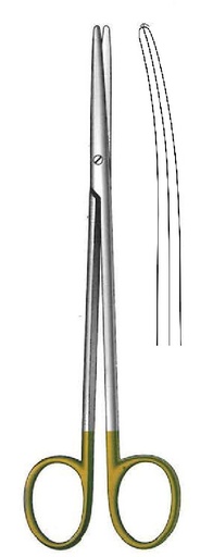 [IU-08389] Metzenbaum-Fine Dissecting Scissors, delicate, blunt, curved, TC Gold - length = 25 cm / 10"