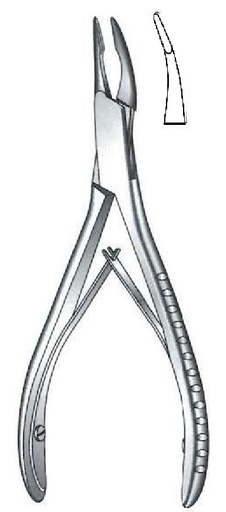[IU-08054] Pinza gubia para huesos Micro-Friedman, ángulo de 30°