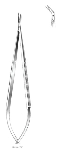 [IU-02831] Micro scissor, angled - length = 18.5 cm / 7-1 / 2 "