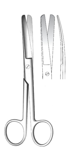 [IU-03078] Micro Tone Surgical Scissors, curved, blunt - length = 18.5 cm / 7-1/4"