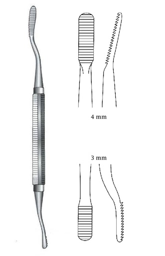 [IU-07170] Lima for Miller-Colburn bones, wide = 3 mm and 4 mm