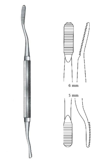 [IU-07159] Lima for Miller-Colburn bones, flat dentas, wide = 5 mm and 6 mm