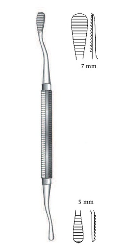 [IU-07146] Lima for Miller-Colburn bones, flat dentas, wide = 5 mm and 7 mm