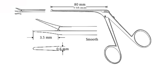 [IU-04482] Micro clamp mini -mcgee, straight, smooth - length = 110 mm