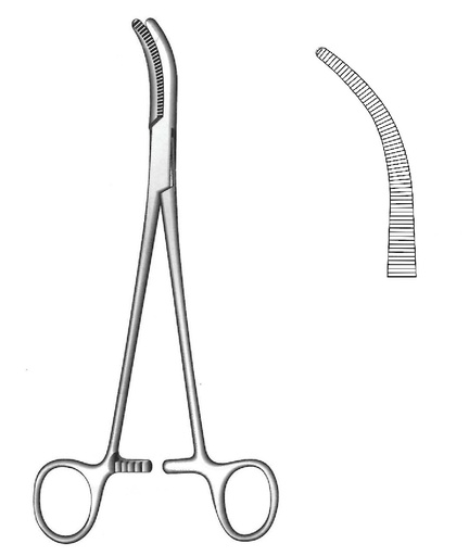 [IU-00871] Moynihan hysterectomy clamp - length = 24 cm / 9-1 / 2 "