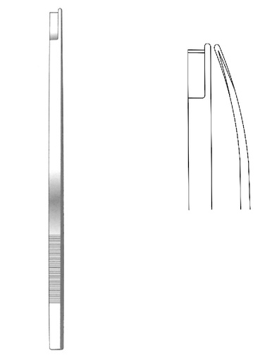 [IU-05144] OsteoTome for Neivert-Anderson bones, left curve, leaf = 4 mm