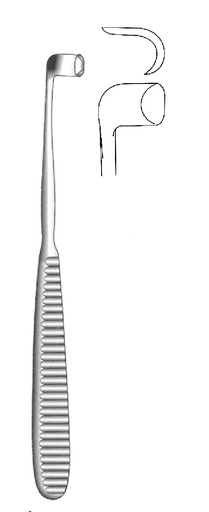 [IU-05244] Raspador para borde inferior mandibular Obwegeser, angulado a la derecha
