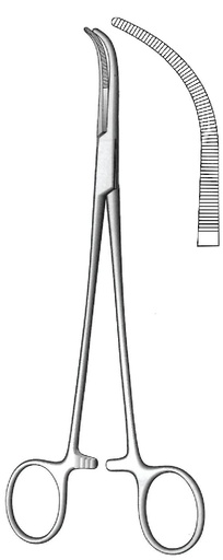 [IU-00778] Overholt-Geissendorfer dissection and ligation clamp, Figure 3-Length = 21 cm / 8-1 / 4 "