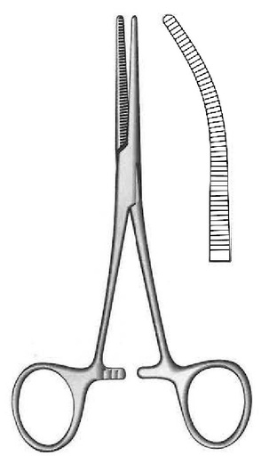 [IU-00901] Pinza para arteria Pean, curva - longitud = 13.5 cm / 5-1/4"
