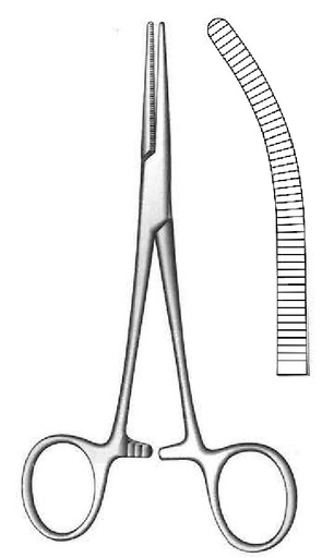[IU-00908] Pean-Nippon artery clamp, curve-length = 16.5 cm / 6-1 / 2 "