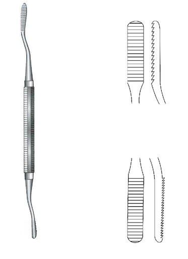[IU-07168] Polokoff Bone Rasp, width = 6 mm