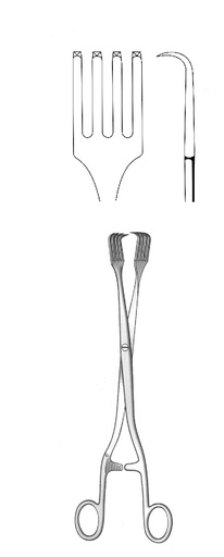 [IU-01864] Pratt Tenacle clamp, 4: 4 teeth