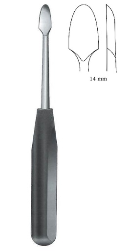 [IU-07919] Elevador para periostio con mango de ferrozell, 14 mm de ancho, recta