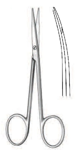 [IU-02716] Reynolds surgical scissors, curve - length = 11 cm / 4-3 / 4 "