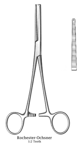 [IU-00699] Rochester -chsner artery clamp, straight-length = 16 cm / 6-1 / 4 "