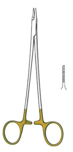 [IU-08660] Ryder -Vascular Needle holder, Gold TC - Length = 20 cm / 8 "