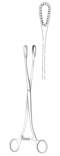 [IU-02110] Pinza para placenta y óvulos Saenger, recta
