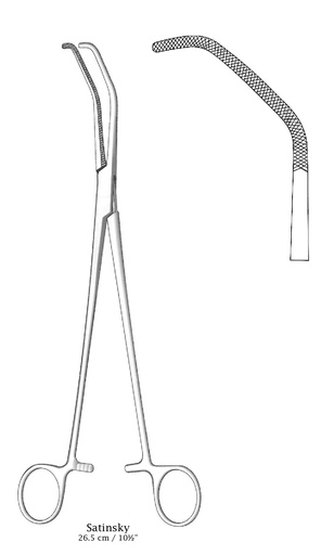 [IU-03857] Satinsky clamp - length = 26.5 cm / 10-1 / 2 ", number 2