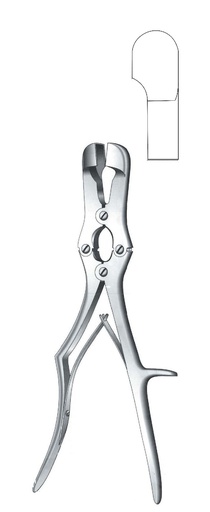 [IU-08128] Pinza para hueso de Sauerbruch, punta redonda