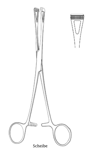 [IU-05616] Pinza de sujeción de órganos Scheibe, estrecho