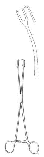 [IU-01869] Pinza de tenáculo uterino Schroeder, curva