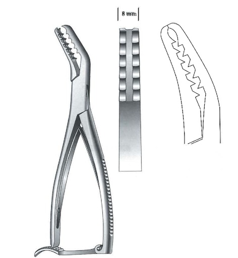 [IU-07182] Pinza de sujeción para hueso Semb con bloqueo - longitud = 20 cm / 8"