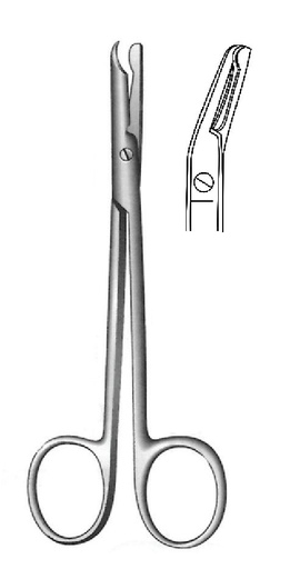 [IU-02911] Fine, angled suture scissors - length = 11 cm / 4-1 / 4 "