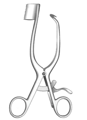 [IU-01515] Odd tips retractor with tip and shield, left - length = 18 cm / 7 "