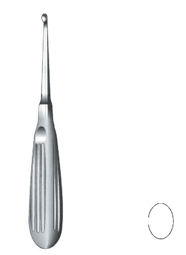 [IU-07309] Cureta para hueso Spratt, figura 6