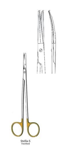 [IU-08531] Stella-S facial stretch scissors, Gold TC