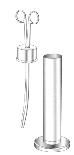 [IU-06221] Waste sterilization forceps without zipper - length = 32 cm
