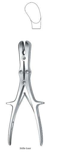 [IU-08125] Pinza gubia para hueso Stille-Luer, curva - longitud = 23 cm / 9"