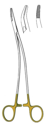 [IU-08732] Porta agujas Stratte, izquierda, TC Gold - longitud = 23 cm / 9"