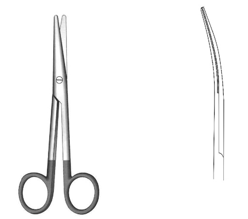 [IU-08577] Tijera para ligaduras Supercut, curva, una hoja afilada - longitud = 19 cm / 7-1/2"