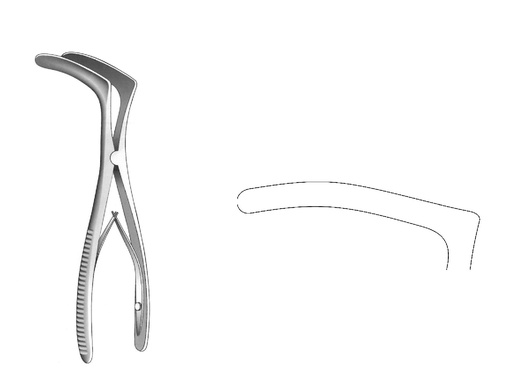 [IU-04770] Espéculo nasal Tessier para niños, valva = 70 x 7.0 mm