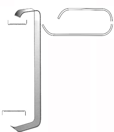 [IU-05385] Tessier soft tissue separator, leaf = 35 x 12 mm, 45 x 16 mm