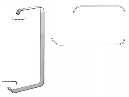 [IU-05386] Tessier soft tissue separator, leaf = 50 x 12 mm, 70 x 16 mm