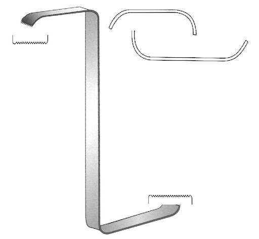 [IU-05387] Tessier soft tissue separator, tips involved, leaf = 30 x 12 mm, 35 x 16 mm