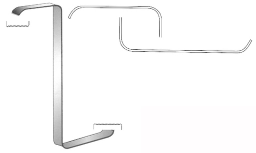 [IU-05389] Tessier soft tissue separator, tips involved, leaf = 50 x 12 mm, 70 x 16 mm