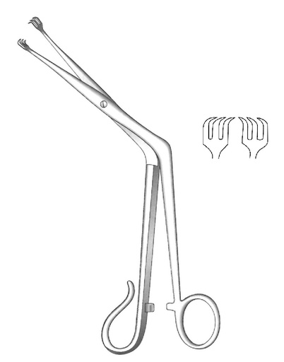 [IU-05502] Pinza para agarrar amígdalas Tivnen-Tyding, dientes de 3:3