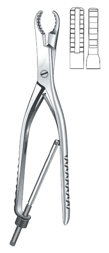 [IU-07343] Pinza de sujeción de huesos Ulrich, recta - longitud = 13 cm / 5"