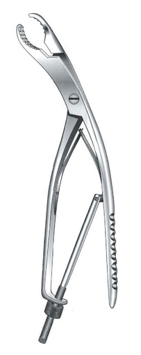 [IU-07346] Pinza de sujeción de huesos Ulrich, curva - longitud = 15 cm / 6"