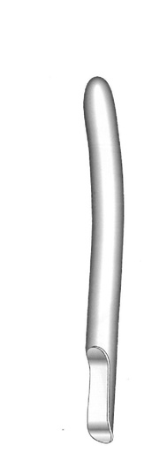 [IU-01699] Hegar uterine dilator with inclined handle, unique end, brass - diameter = 10 mm