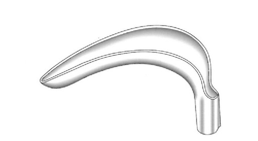 [IU-02325] Espéculo vaginal Scherback, valva solamente - valva = 85 x 40 mm