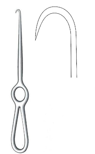 [IU-07858] Volkmann Bone Hook - Length = 25 cm / 9-3 / 4 "