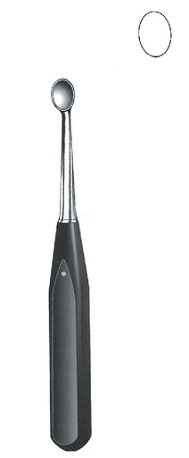 [IU-07569] Curette for Volkmann bone with handle de Ferrozell, Figure 3 - Length = 17 cm / 6-3 / 4 "