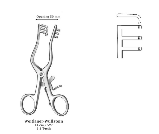 [IU-01373] Retractor de Weitlaner-Wullstein, desafilado