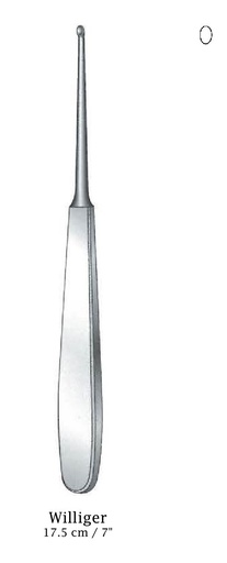[IU-07524] Williger Bone Curette, oval tip, figure 00