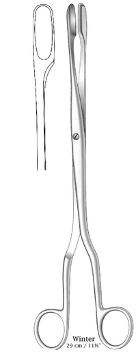 [IU-02115] Winter Pessary Scalp Flap Forceps, straight, figure 1